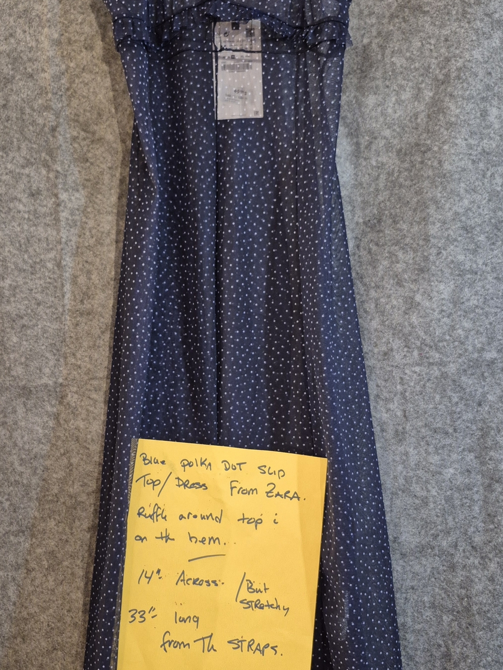 Navy Blue Polka Dot Slip Dress